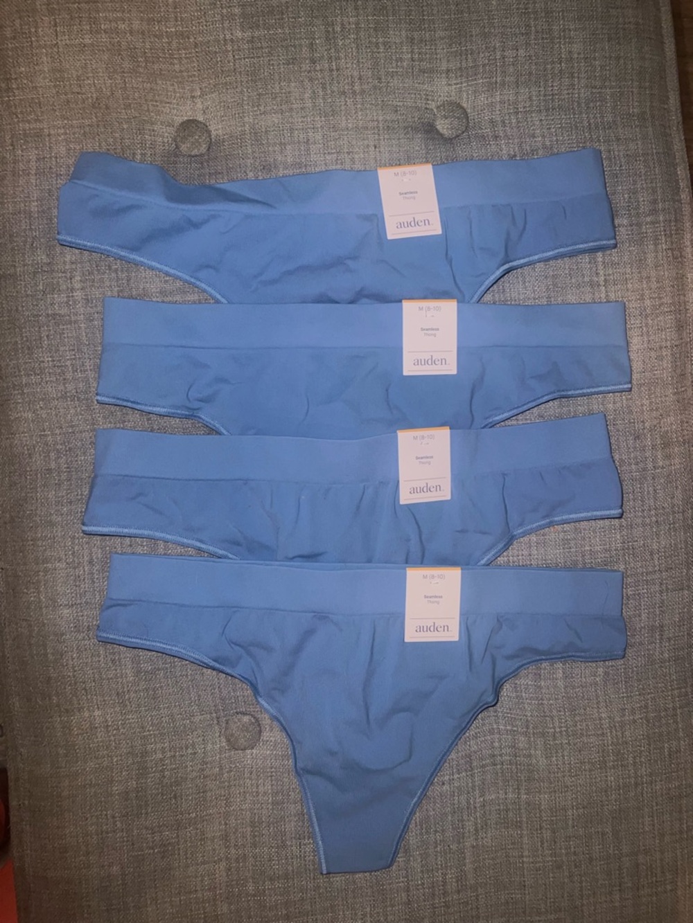 Auden Sky Blue Seamless Thong - 4 Pack